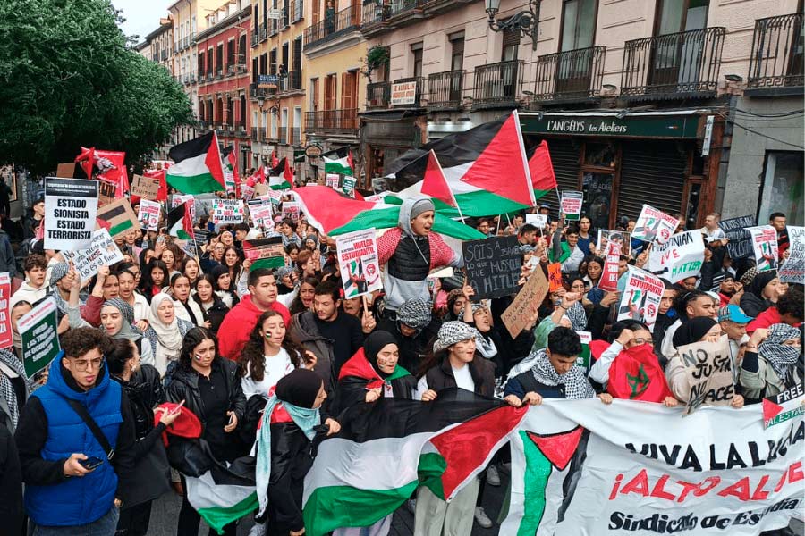 Palestinaren aldeko manifestazioa