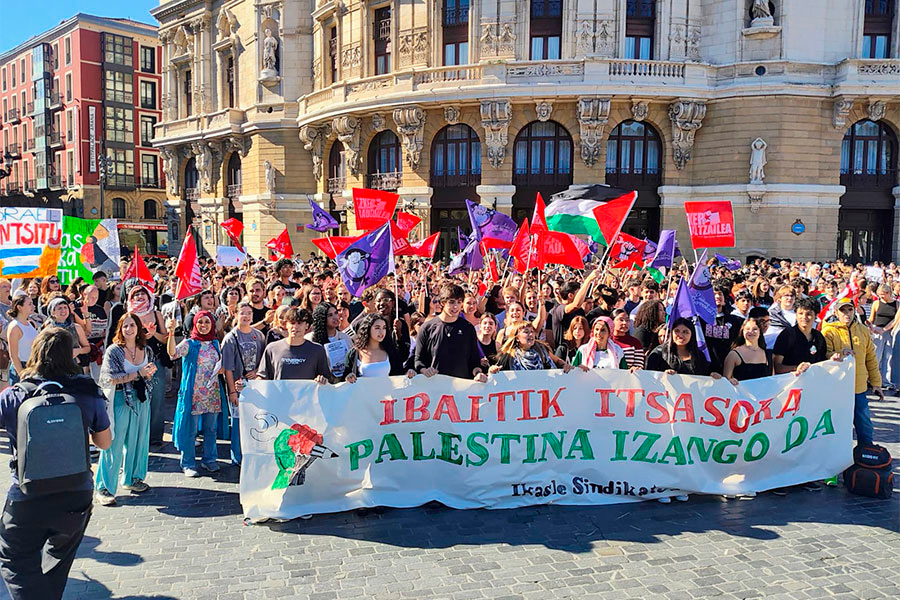 Ikasle manifestazioa Bilbon